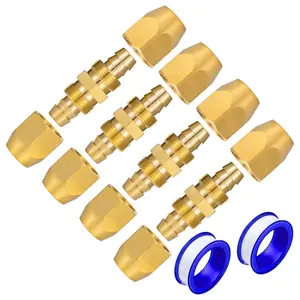 4 pcs Reusable Hose Splicer Repair Kit with 2 rolls tapes PU Hose-End Repair Fitting For 1/4-Inch ID Hose,1/4" Air Hose Repair Fitting