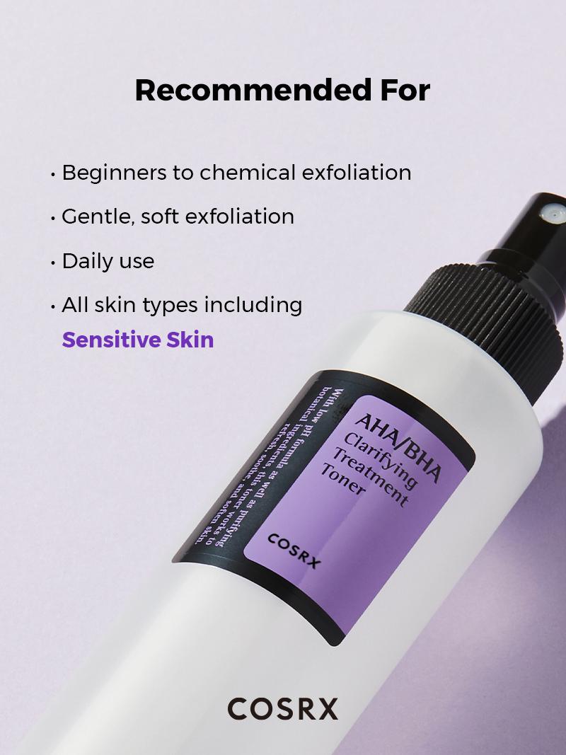 [COSRX Official] AHA/BHA Clarifying Treatment Toner (150ml) | ELIMINATE IMPURITIES, EXFOLIATE & HYDRATE ALL IN ONE STEP,