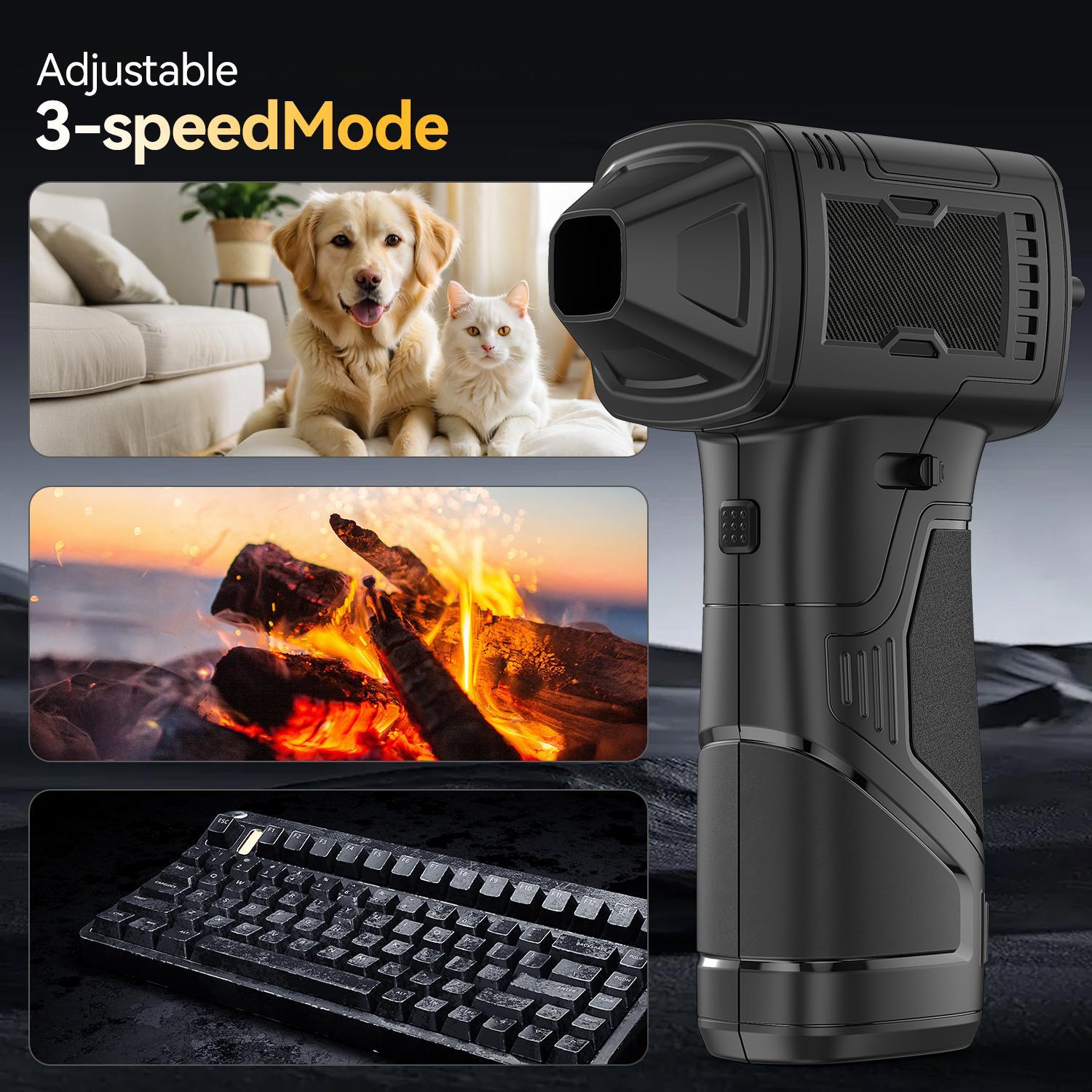 Compresssed Air duster Cordless Leaf Blower Violent Turbo Fan,USB Rechargeable Handheld Cooling Turbo,Portable Waist Fan