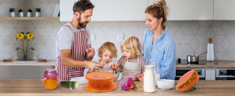 CuLiDing Silicone Stretch Lids for Food Storage Reusable Elastic Bowl Covers for Cups Jars Round & Rectangular Containers Microwave Safe Fridge Covers Multicolor Food Grade Kitchen Utensils & Accessories Kitchenware