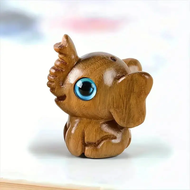 Hand Carved Elephant Design Keychain, Cute Elephant Design Car Keychain, Universal Car Interior Decoration Accessories for Women & Men, Wooden Keychain, Handmade Keychain, Keychain For Car Keys, Car Key Chains