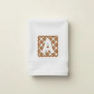 Custom Bath Towel- Cookie Monogram