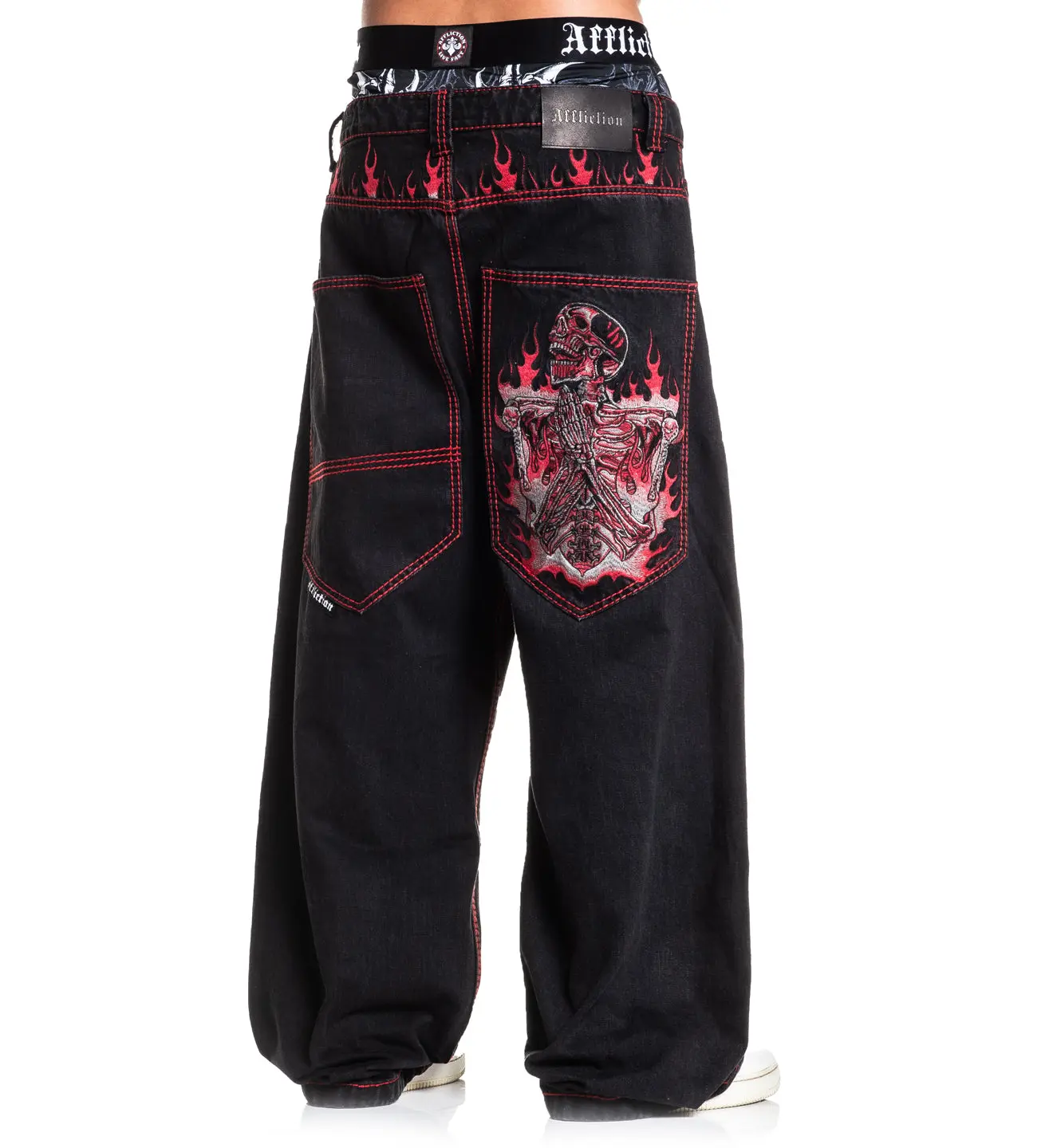 Affliction Men's Denim Jean Extra Wide Flameful Faith Affliction Men's Denim Jean Extra Wide Flameful Faith
