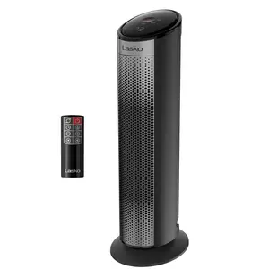 Lasko 22" CT22498 Elite Collection Digital Ceramic Tower Space Heater AUTO Eco Mode, Oscillation, Child Lock, Remote, 1500 Watts
