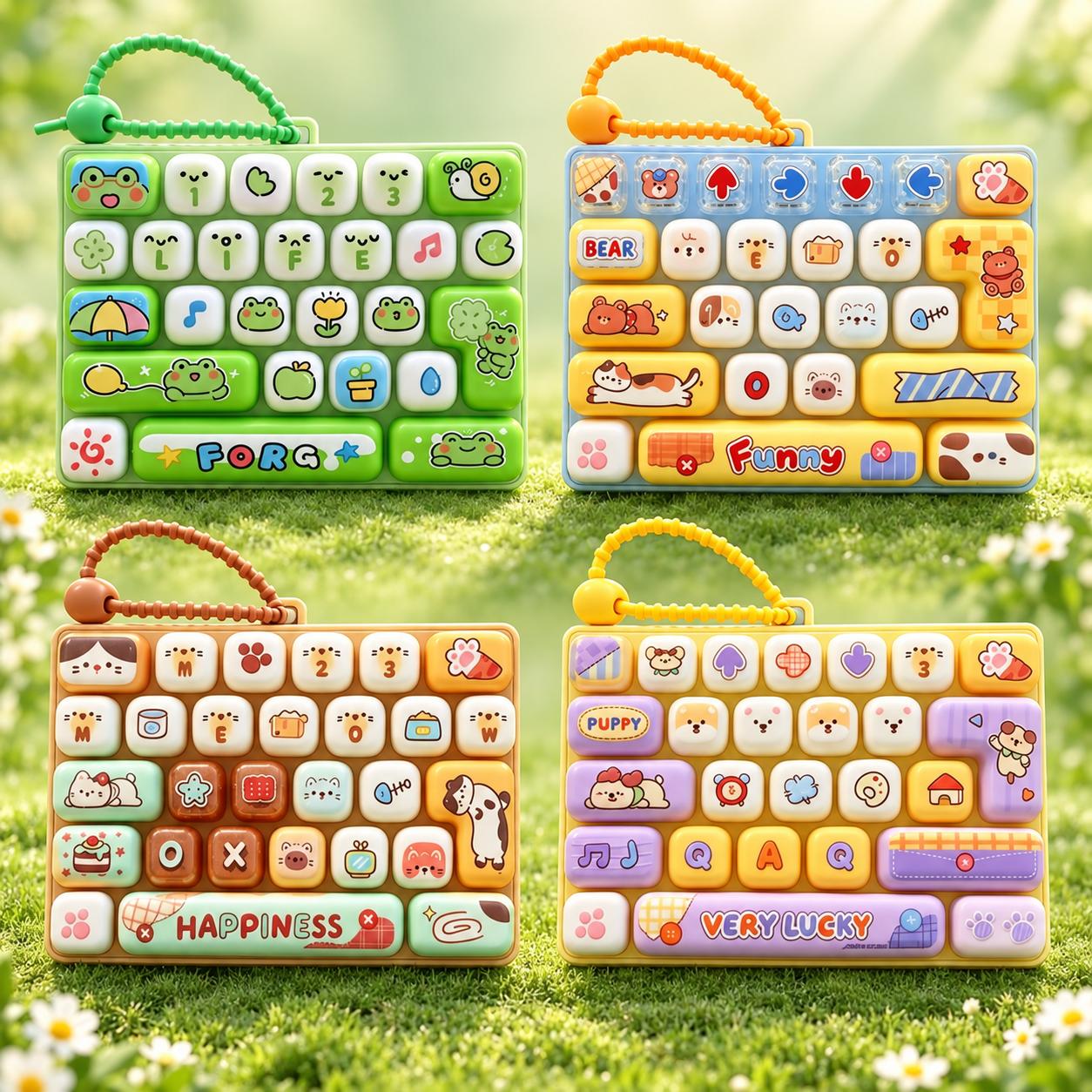26-key mini fidget keyboard keychain