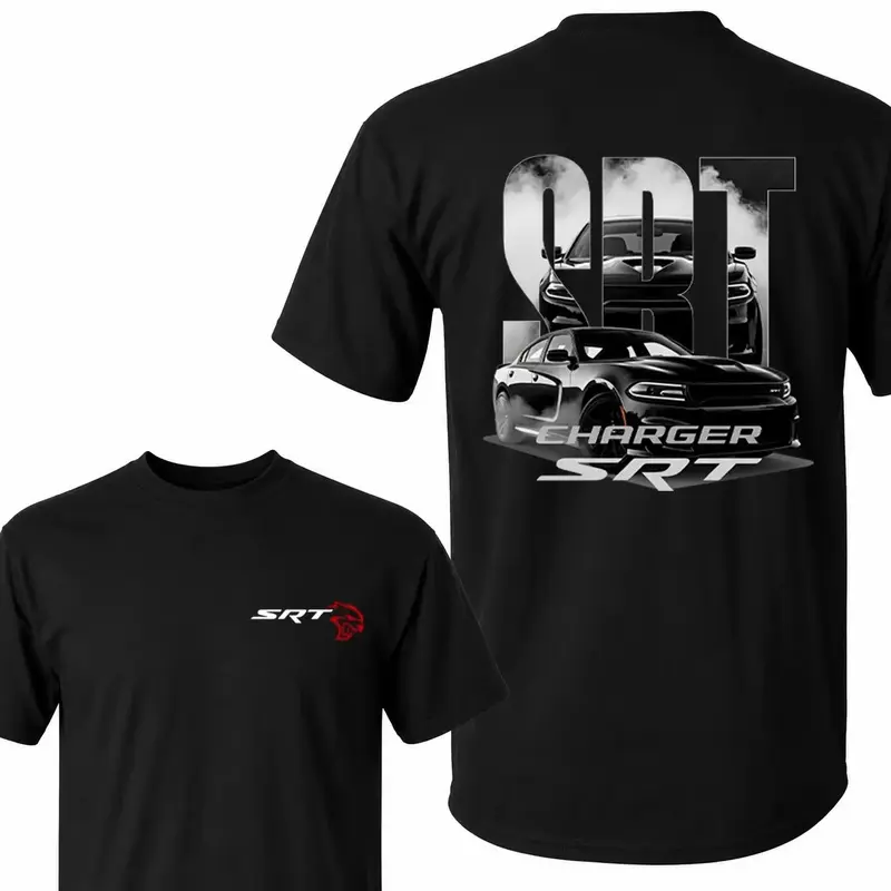 Dodtruckge Charger SRT Hellcat Graphic T-Shirt - Mopar Muscle Car Black Cotton Tee