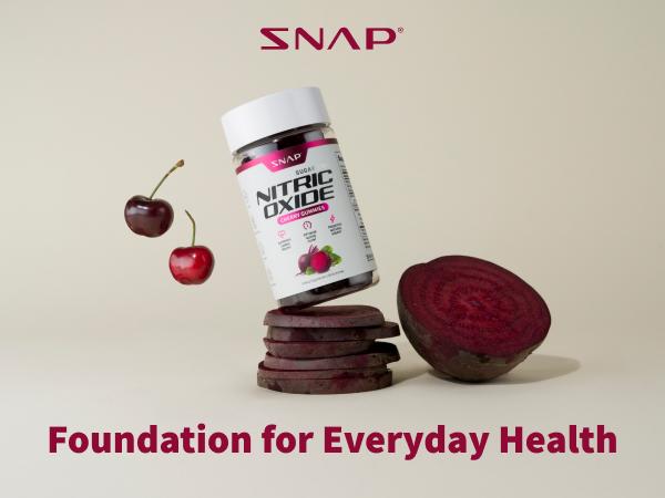 Snap Supplements - Sugar Free Nitric Oxide Beet Root Gummies - Heart Health, Energy Boost - Circulation - Nitric Oxide Booster - 3rd party tested