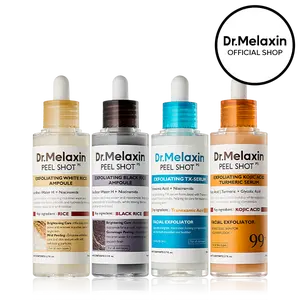 [Dr.Melaxin Official] Peel Shot Exfoliating Ampoule 4 Types Set with Glow Rice Exfoliator, Kojic Turmeric & TX Peel Shot for Exfoliating Care, Pore Clearing & Skin Radiance