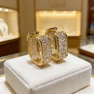 Earrings for Women Small Chunky Earrings Cubic Zirconia Small Hoop Earrings  Hypoallergenic Earrings Small Thick Huggie Hoops Earrings for Valentine‘s Gifts