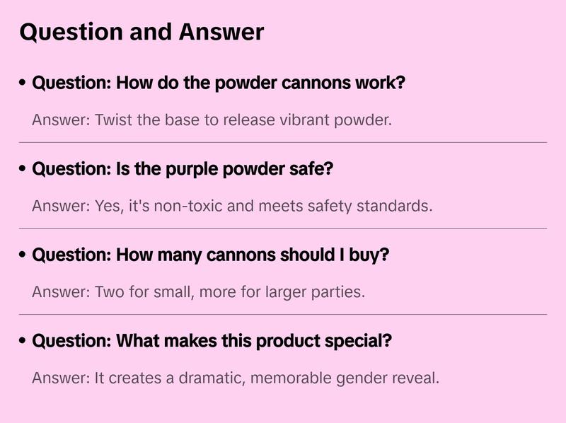 12" Purple Gender Reveal Powder Cannon Kit