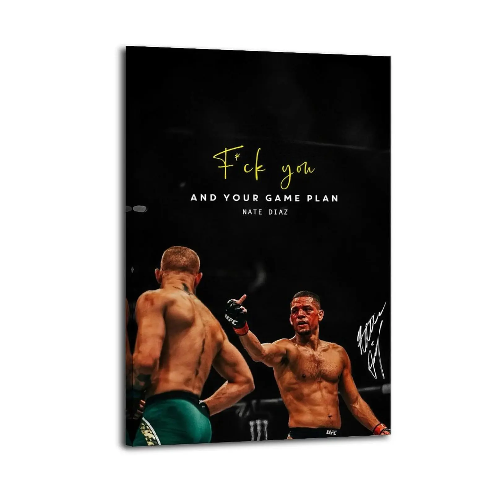 Nate Diaz Art Painting Decorative Classic Poster Art Wall Art Oil Painting Art Canvas Poster Decorative Painting Porch Living Room Art Decoration