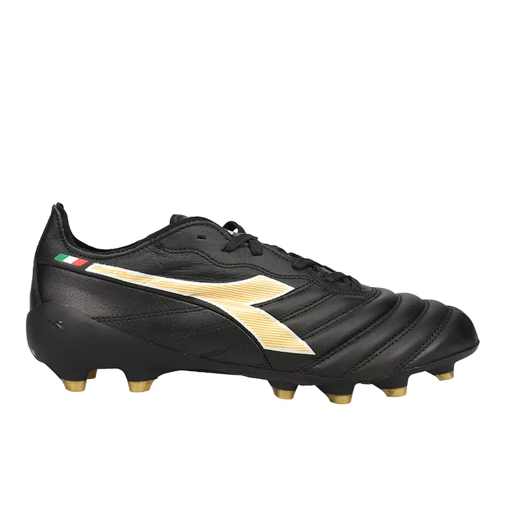diadora Mens Brasil Elite2 Tech Made In Italy Lpx Firm Ground Soccer Cleats Cleated, Firm Ground - Black