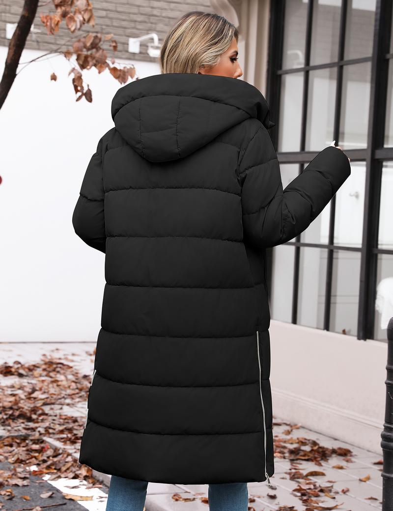 HEEKPEK Winter Puffer Jacket Hooded Warm Winter Long Coat Thickened Down Alternative Jacket Outwear super  puff outdoorfun