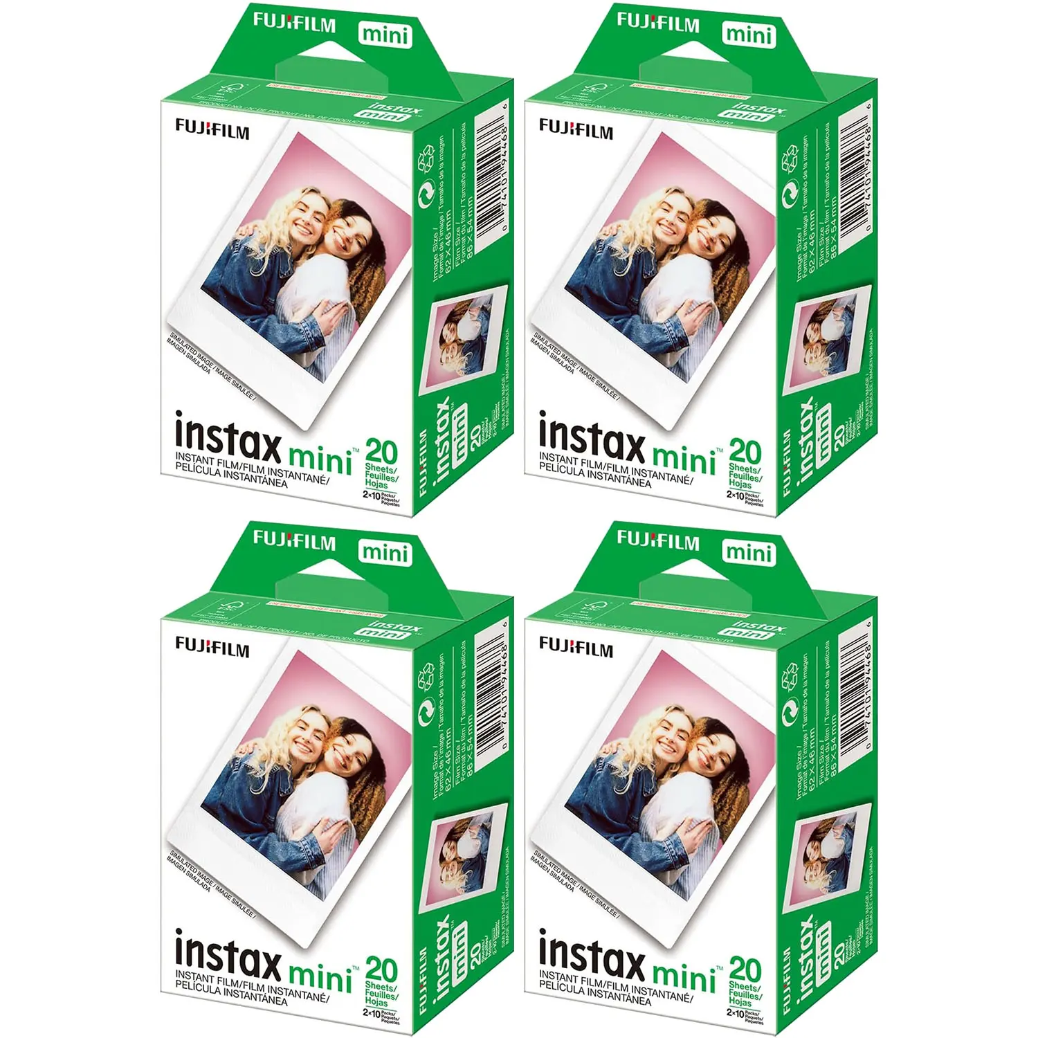 Fujifilm Instax Mini Color Instant Film - 80 Count Film Exposures