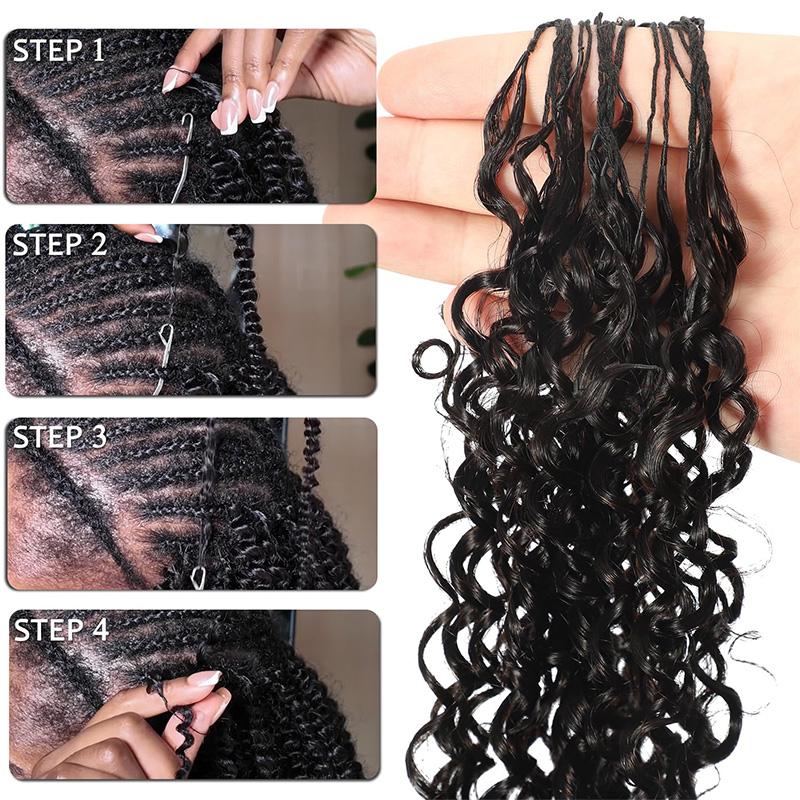 【New Color】ISEE HAIR Burmese Curly Highlight & #4 & Natural Black Color Crochet Human Hair for Boho Braids Plush Texture Miracle Knots Pre-Separated 50g/Pack (32-38 Strands Per Pack) Time-Saving Wear Vacation Hair 【New Color】ISEE HAIR Burmese Curly Highlight & #4 & Natural Black Color Crochet Human Hair for Boho Braids Plush Texture Miracle Knots Pre-Separated 50g/Pack (32-38 Strands Per Pack) Time-Saving Wear Vacation Hair