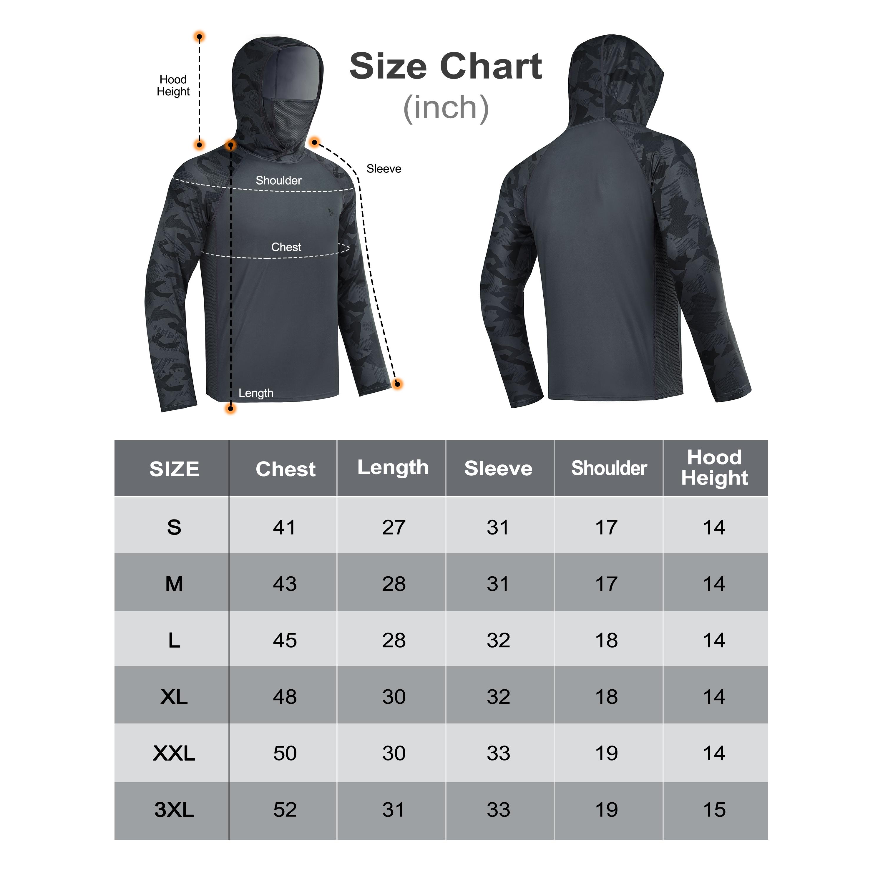 【RODEEL】915 Sun Hoodie Shirts w/ Mask Neck Gaiter Men UPF 50+ UV Protection Long Sleeve Lightweight Quick Dry Moisture Wicking Breathable Cooling Athletic Activewear for Outdoor Fishing Boating Hiking Cycling Construction Roofing Gardening Tree Service