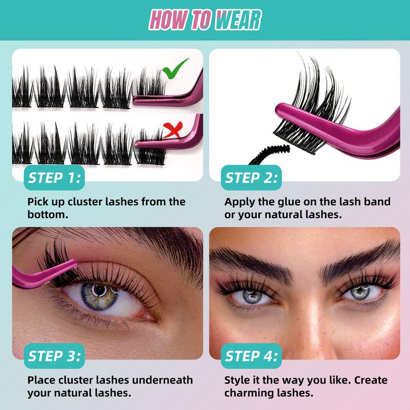 AMZGIRL LASH 84PCS Diy Lash Extension Kit Prism Eyelashes Makeup Cosmetic