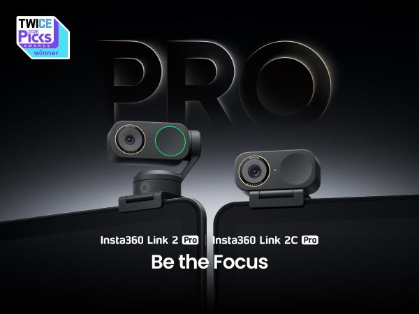Insta360 Link 2 Pro – 4K PTZ Webcam for PC/Mac, 1/1.3” Sensor, Low-Light, AI Tracking, HDR, Directional Noise-Canceling Mics, Supports Stream Deck, Zoom, Teams, Twitch for Streaming or Meetings