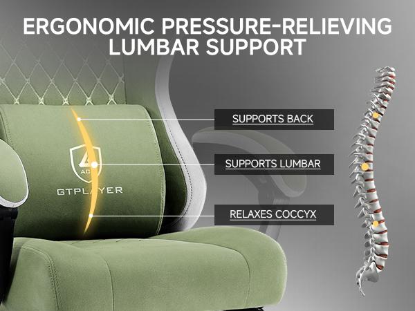 GTPLAYER Office Chair, Computer Office Chair with Pocket Spring Cushion, Linkage Armrests and Footrest, High Back Ergonomic Computer Chair with Lumbar Support Task Chair with Footrest