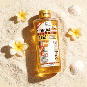 New Turmeric Oil Super White 200ml: Deep Nourishing Body Oil for Anti-Dark Spot Care & Intensive Skin Repair, Leaving Skin Smooth, Even-Toned & Naturally Radiant