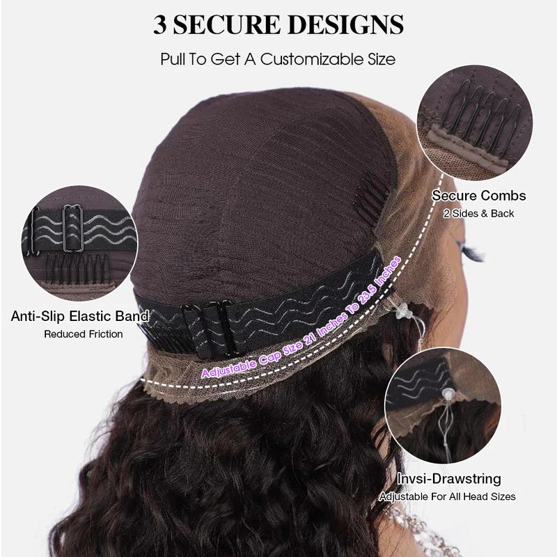 Pizazz Hair 4C Curly Edges Hidden Strap 360 Curly Lace Front Human Hair Wig Pre Bleached Knots with Curly Baby Hair All Around