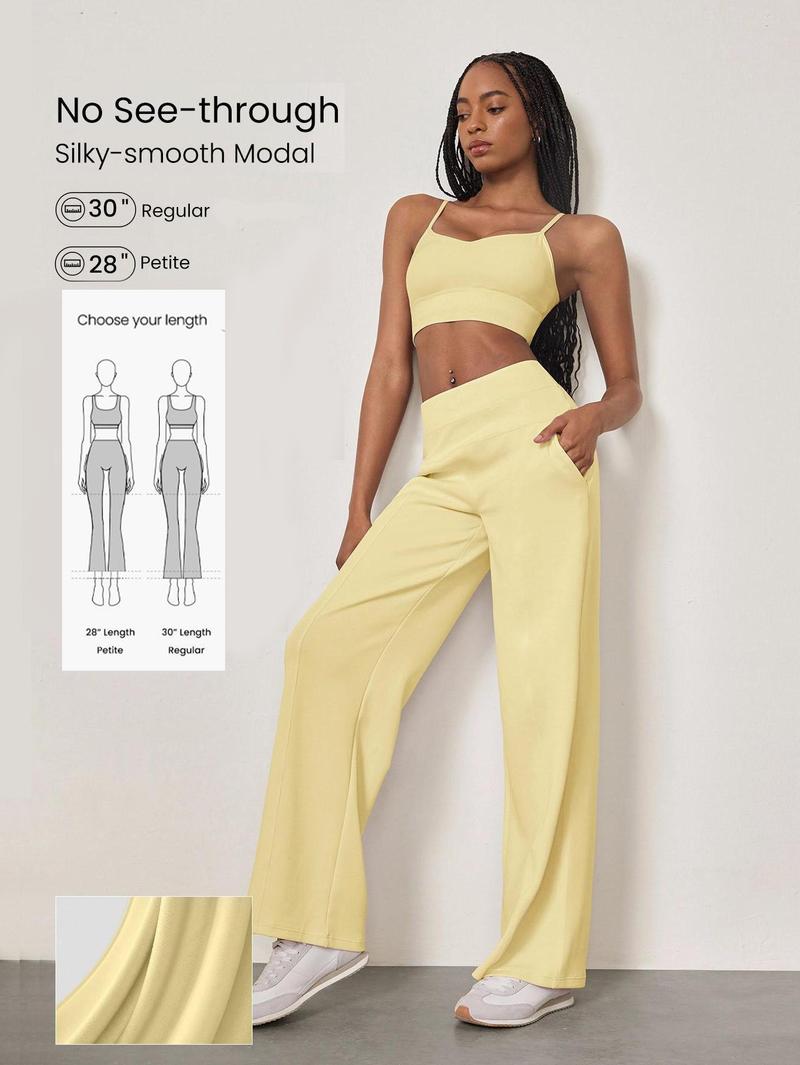 GLOWMODE Modal Wide Leg Pants Silk Touch Relaxed Lounge Pants Silky-Soft Fabric TikTokShopBlackFriday