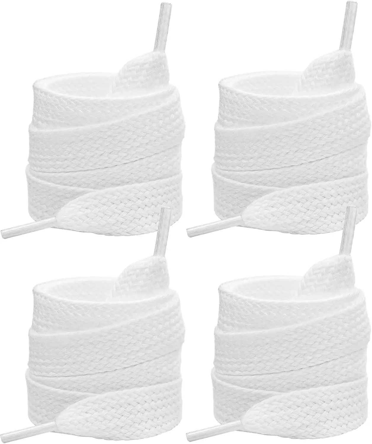 2 Pairs Shoe Laces for Campus 00s Sneakers, 3/4" Wide Athletic Shoelaces Thick -55 Replacement White Laces
