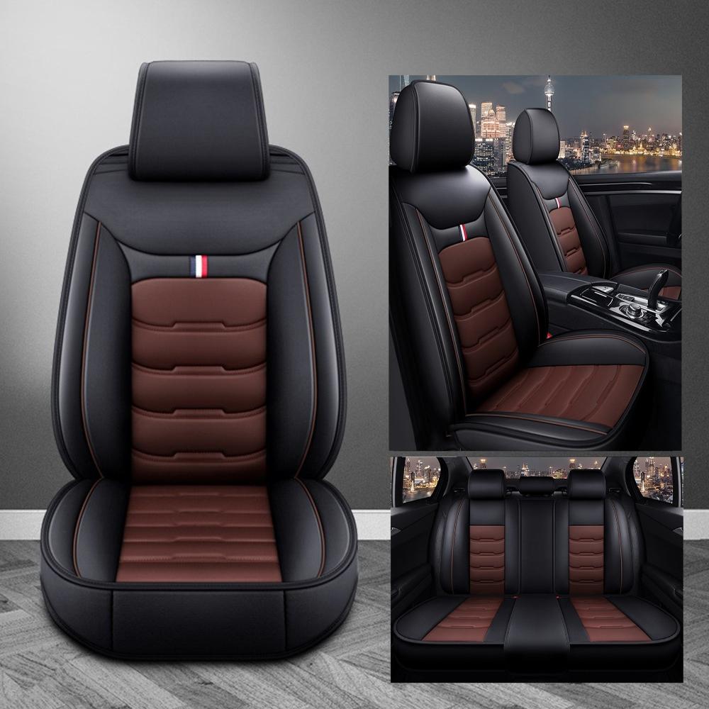 Fits For Chevrolet Silverado GMC 1500 2500HD 3500HD Car 5 Seat Covers Full Set PU Leather Front Rear Cushion Protector Pad Open Side Mat - Valentine's Day Gift For Lover Fits For Chevrolet Silverado GMC 1500 2500HD 3500HD Car 5 Seat Covers Full Set PU Leather Front Rear Cushion Protector Pad Open Side Mat - Valentine's Day Gift For Lover