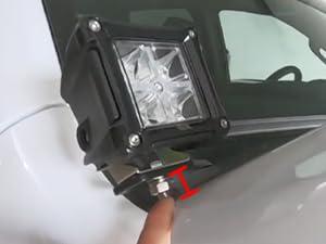 Nilight Ditch Light Brackets Hood Hinges Mount Brackets for Auxiliary Offroad LED Pod Light Work Light on 2009-2018 Dodge RAM 1500 2500 3500, 2 Years Warranty,Black Car Accessories