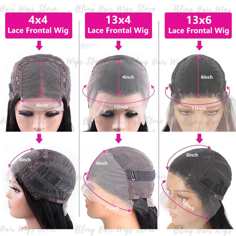 Bling Hair 13x6 13x4 Deep Wave Lace Front Glueless Wigs Human Hair 180% Density Deep Wave Frontal Wigs Human Hair HD Lace 38 Inch Curly Wigs for Black Women Pre Plucked with Baby Hair Curly Lace Front Wig TikTokShopHolidayHaul