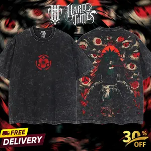 HardTimesClothing - Marada Naruto Anime Limited Edition Death Reaper Seal Double Printed Oversize Lightweight Acid Washed Hoodie, graphic hoodies men streetwear (Copy)