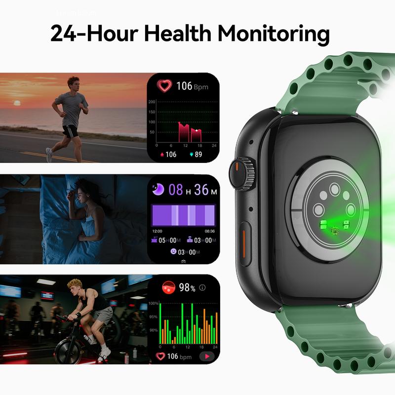 PINTEEK F39C Smartwatch – ChatGPT AI Voice Assistant, IP68 Waterproof, Wireless Charging, Bluetooth Calls, Heart Rate & Sleep Monitoring, Multi-Sport Modes, Step & Calorie Tracker, Durable Wearable