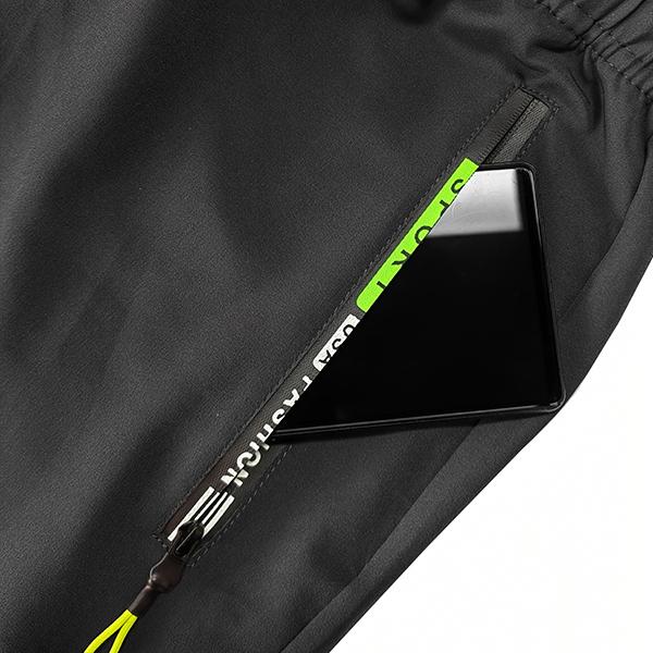 3pcs Men's Casual Pants with Zipper Pockets Cargo Style in Black Gray and Navy Blue