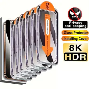 privacy Screen Protector for iPhone 16/15/14 Pro Max Samsung S24 series, Anti-Spy Shockproof Full Coverage Fingerprint Resistant Bubble-Free Installation Military-Grade Shatterproof Protection