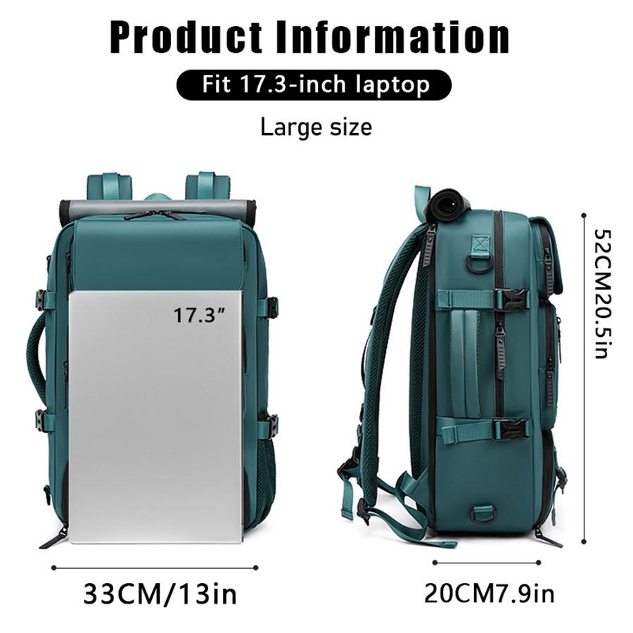 This 3-in-1 large-capacity multi-functional business travel backpack features a shoe compartment and USB charging port. It's lightweight, suitable for everyday use, unisex, and offers organized storage. A stylish and portable casual backpack.