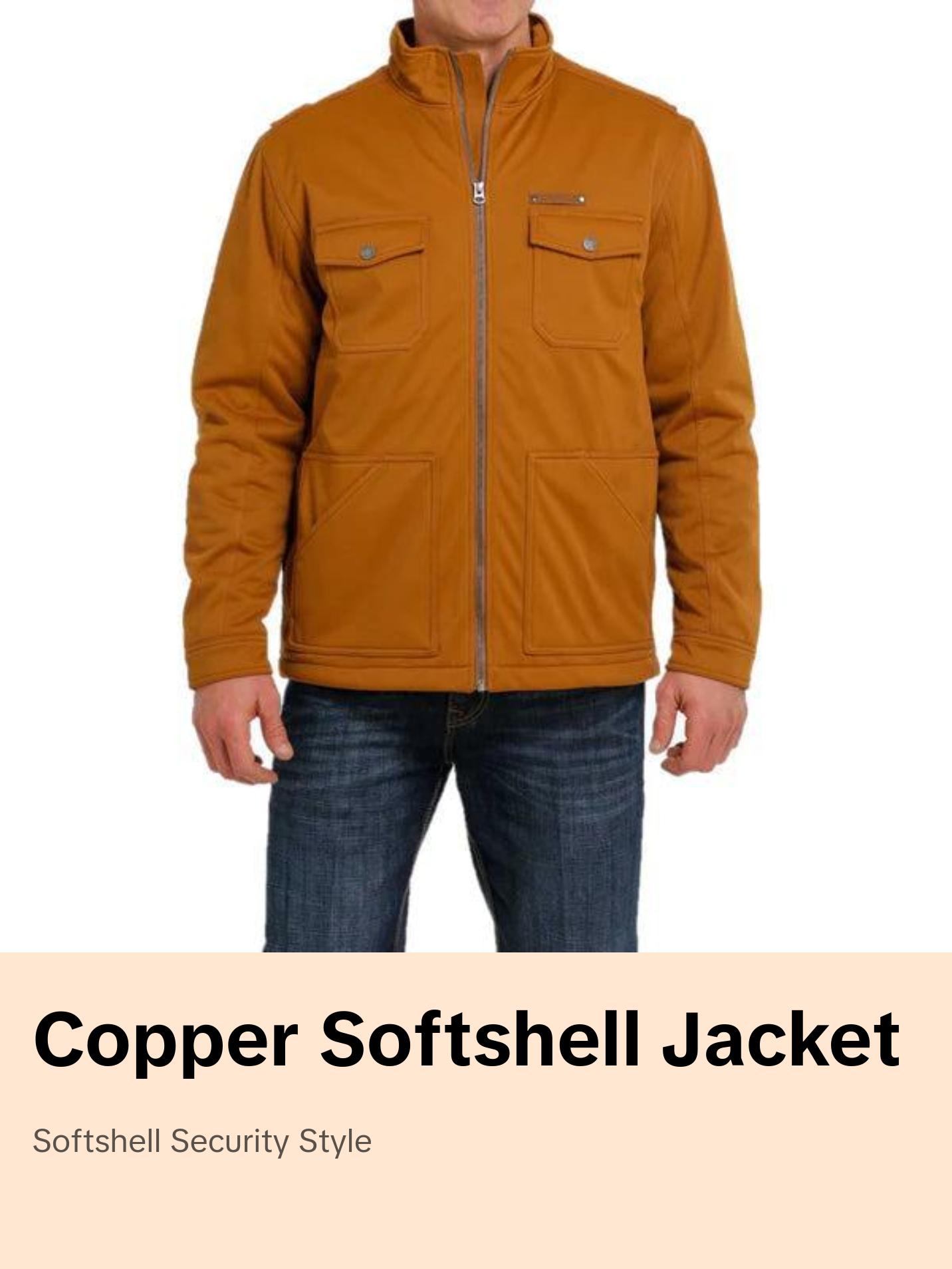 The Cinch Copper Softshell Mens Concealed Carry Jacket