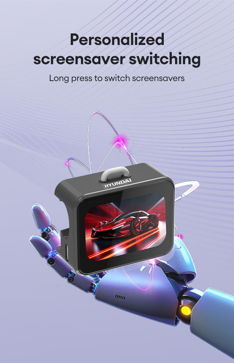 HYUNDAI C19 Multifunctional In-Ear Wireless Headphones with Bible Prayer App, Bluetooth 6.0, LED Smart Screen, Find Earbuds Anti-Loss Function, Hi-Fi Sound, Audio Earbuds for Music, Prayer & Calls, Ideal Gift for Men & Women, Compatible with Android & iOS