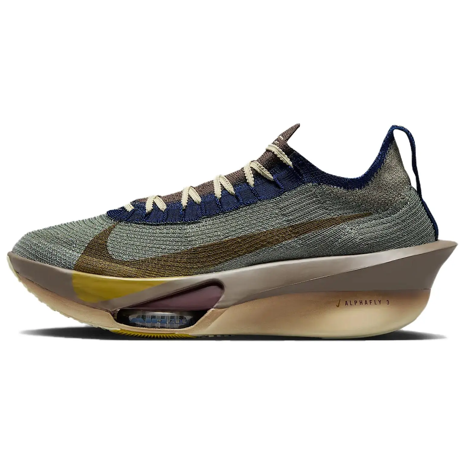 Nike Alphafly 3 Premium Men's Low-Top Running Shoes with Cushioning and Support in Blue-Gray and Light Khaki Trending Shoes, House White Official Shoes to Get / Maison Mihara