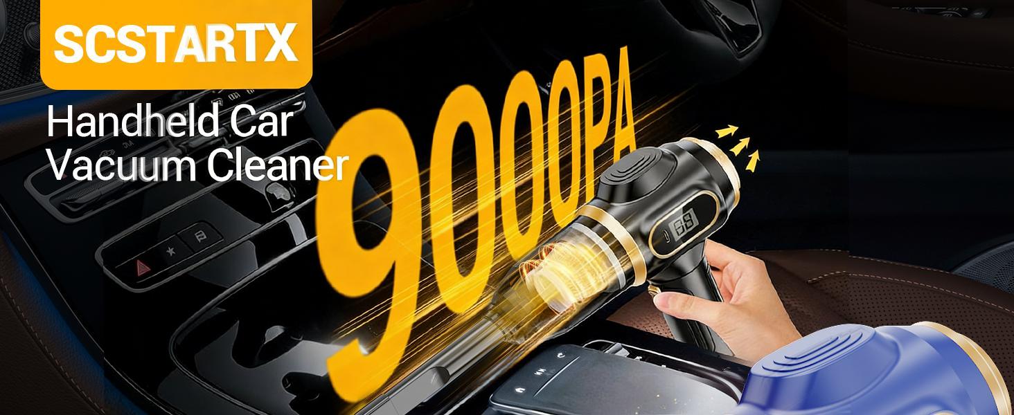 【fathersdaygift】Belibuy Handheld Cordless Car Vacuum Cleaner: 9000Pa powerful suction, 6-in-1 portable vacuum cleaner with a smart display, ideal for cars, homes, offices and pet care. A portable cordless cleaner. The perfect gift for your loved ones.
