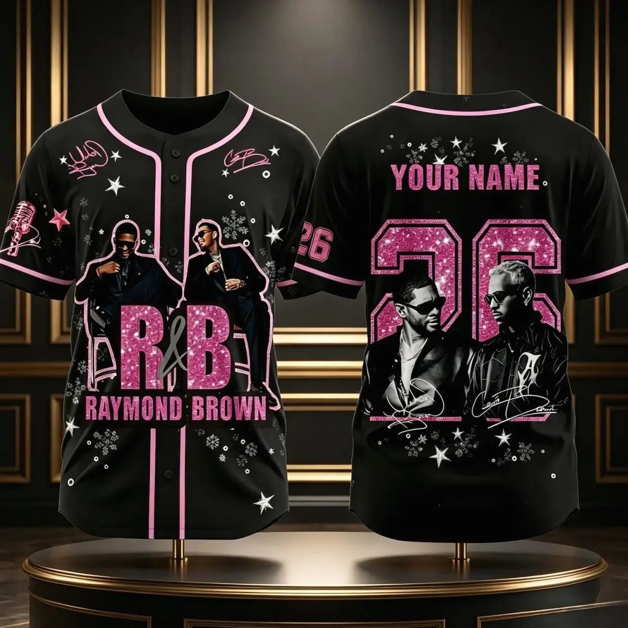 Custom R&B Inspired Baseball Jersey, Personalized Name & Number Shirt, Music Fan Game Day Jersey, Unisex Gift