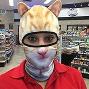 3D Cat Ski Balaclava Sheisty Face Mask with Ears for Music Festivals Raves Ski Halloween Party Outdoor Activities