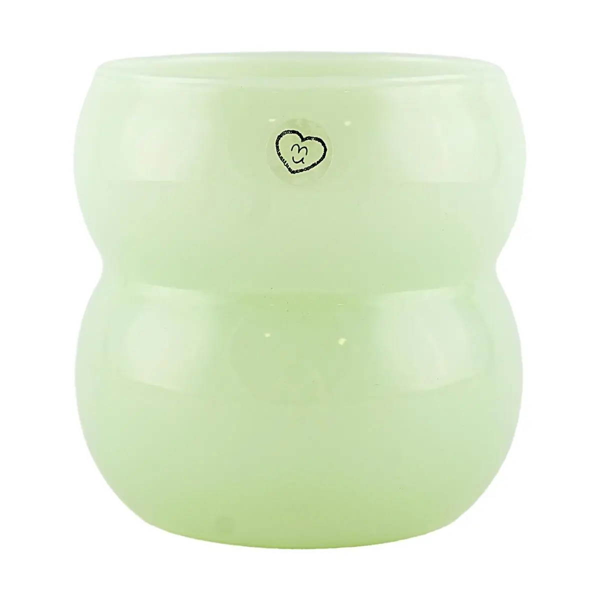HAULSHOME Korean Newtage Ice Pop Glass Cup - Mint Milk Glassware for Frozen Treats