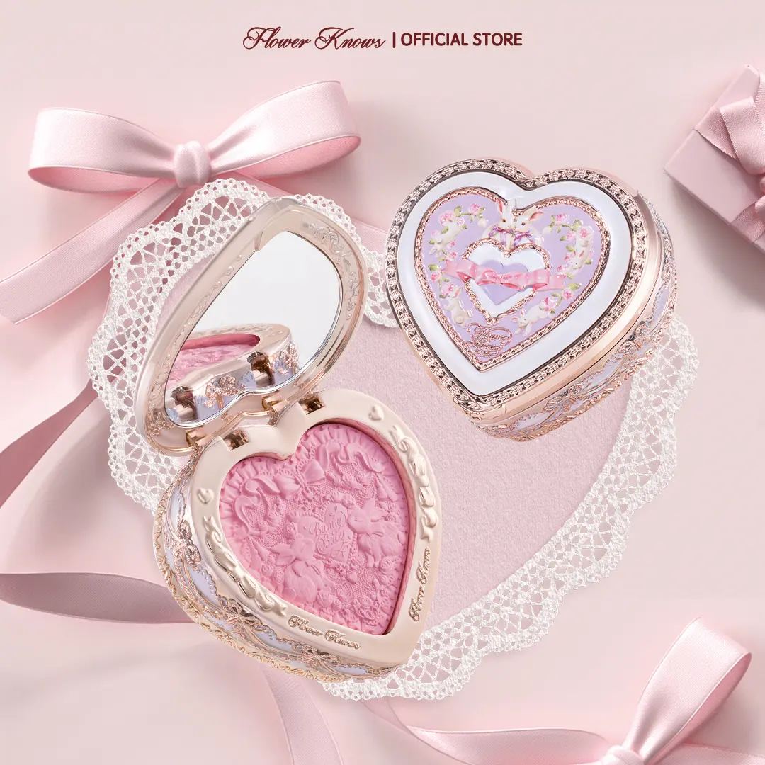 Flower Knows Bunny Garden Collection Embossed Blush, Soft Cloud Texture, Blurs Pores, Buildable, High Pigment, Natural Flush, #summerwins, #DealsForYouDays