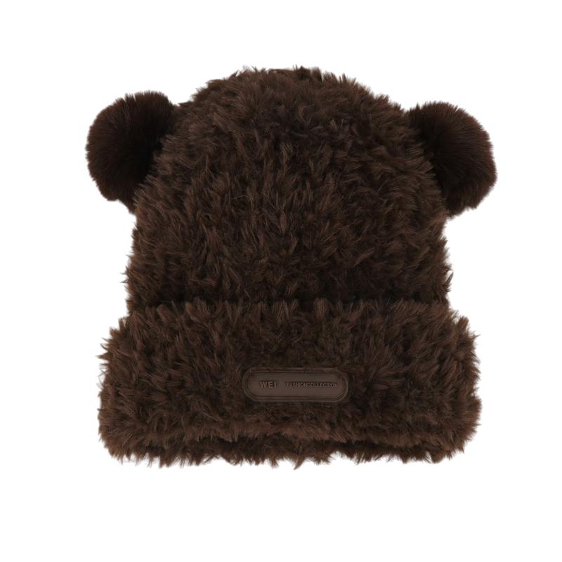 Women Cute Ear Beanie Hat Knitted Hat Winter Knitted Hat Cap