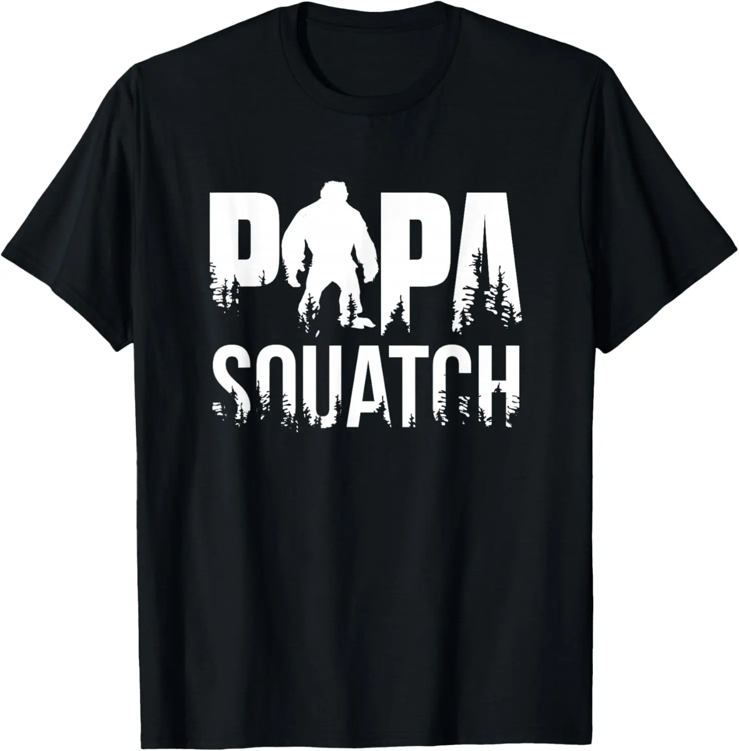 Men's Papa Squatch Pure Cotton Graphic T-Shirt, Menswear Top, Father's Day Present, Pure Cotton Fabric Gift for Dad
