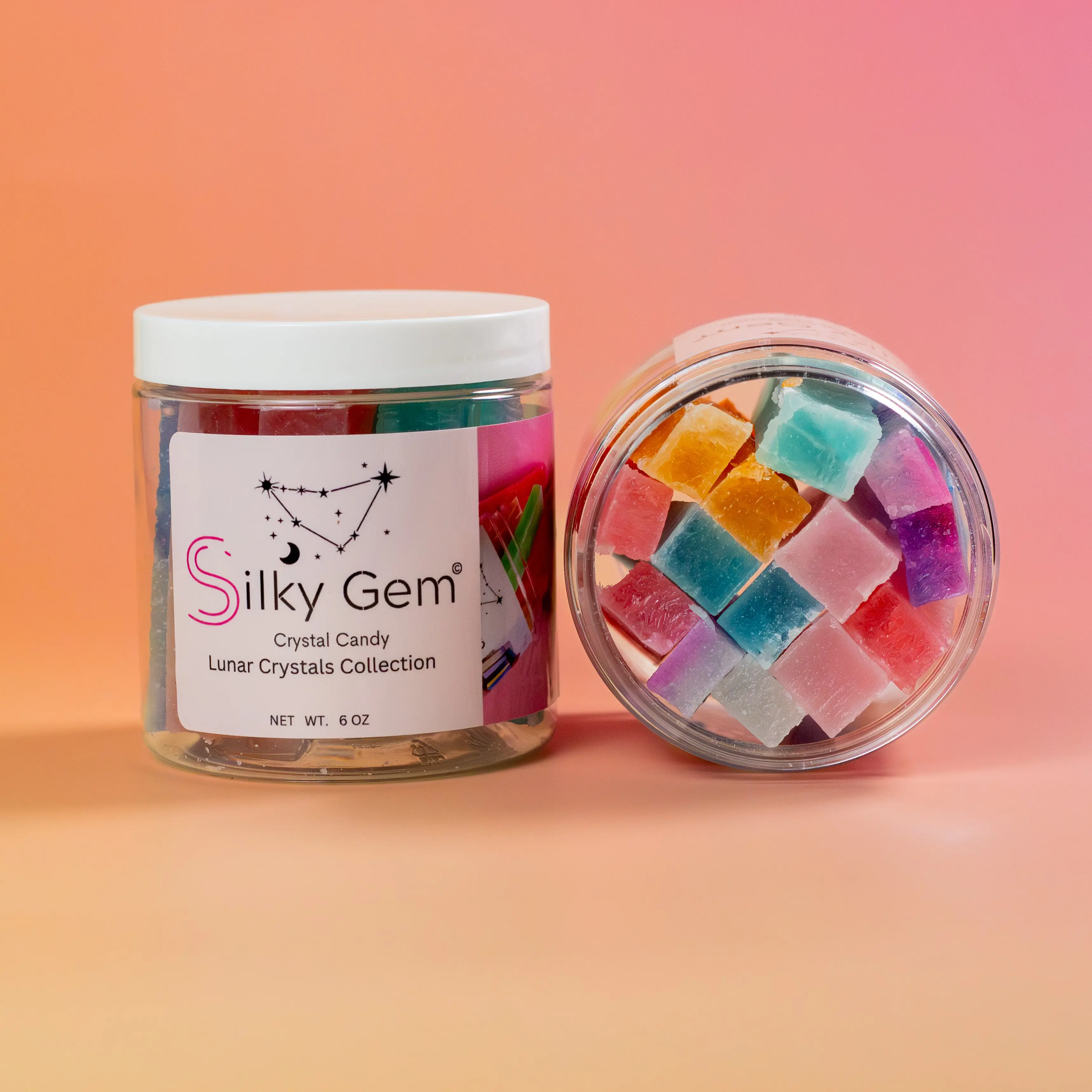 Silky Gem Lunar Crystals Vietnamese Lightly Flavored Crystal Candy 6 oz Jar Vegan Gluten-Free Handcrafted Treats