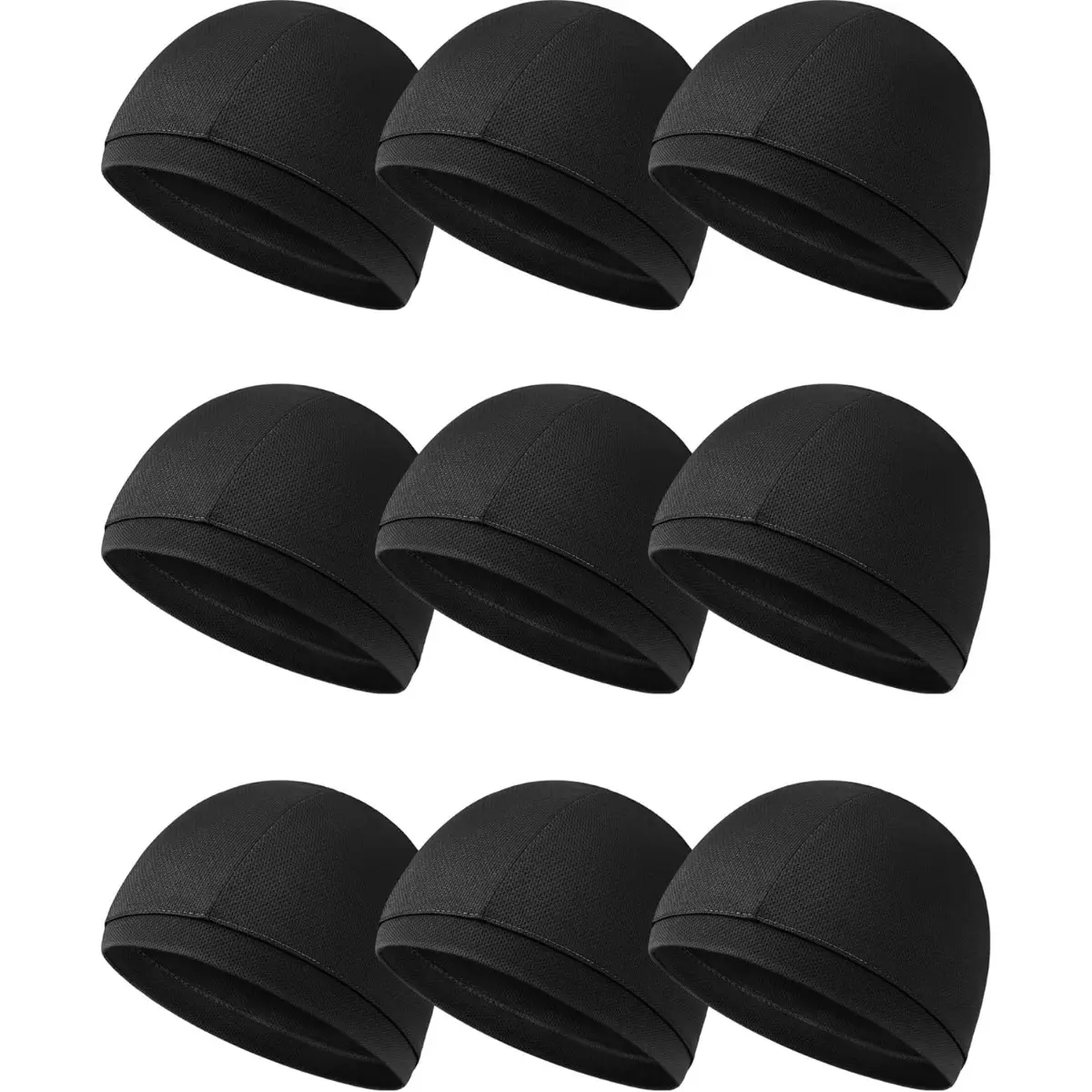 9 pieces of thin helmet lined with skull cap, breathable and elastic unisex cap, moisture wicking, lightweight riding hood, suitable for running, motorcycle, hiking