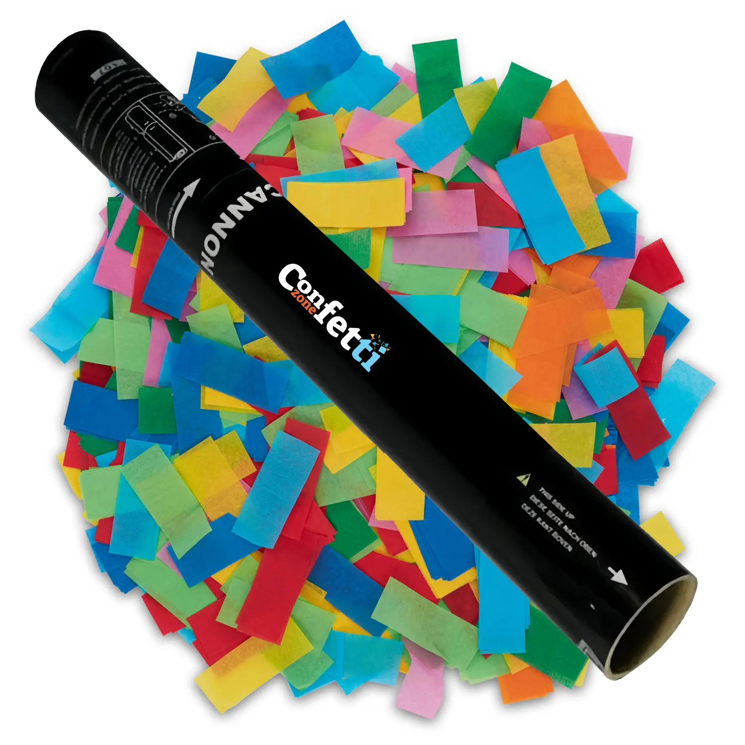 24-in Multicolor Handheld Biodegradable Burst Cannon - Twist Launch Confetti Blast, Streamers for Happy Birthday, Graduation Celebrations, Ceremony