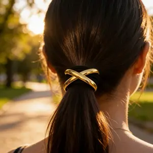 Criss Cross Metal Hair ties in Silver or Gold
