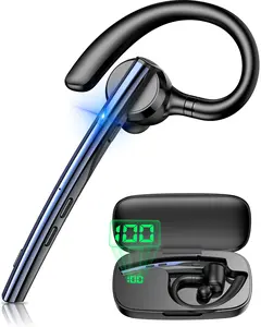 M54-New bee Bluetooth Headset, 72H Talktime Wireless Bluetooth Earpiece for Cellphone with 500mah Charging Case V5.1 Dual Mic Noise Cancelling Hands-Free Earphones for Office Driver